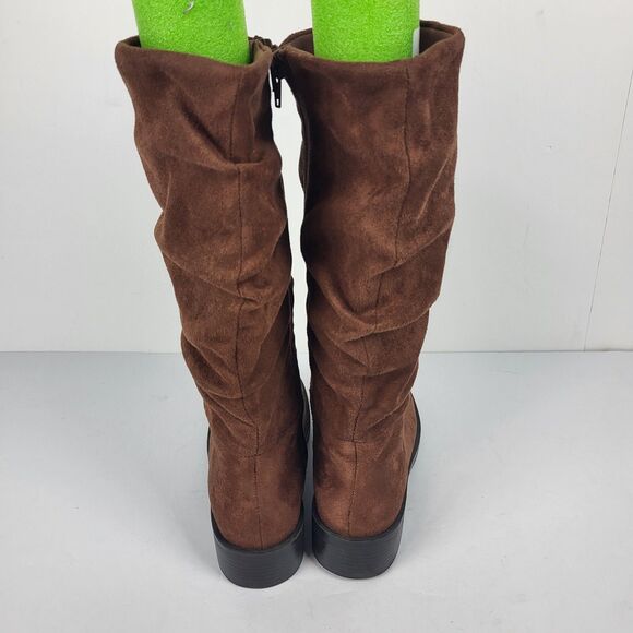 Steve Madden Jcecee Brown Faux Suede Boot Winter Stretchy Comfort Size 4 - Picture 7 of 12